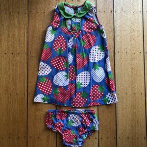 Baby Boden 12-18M Strawberry Dress